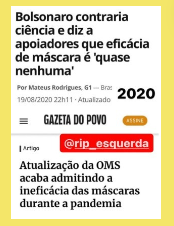 Demonizaram tanto as falas de Bolsonaro e as mentiras da extrema imprensa vão caindo por terra. #BolsonaroTemRazao