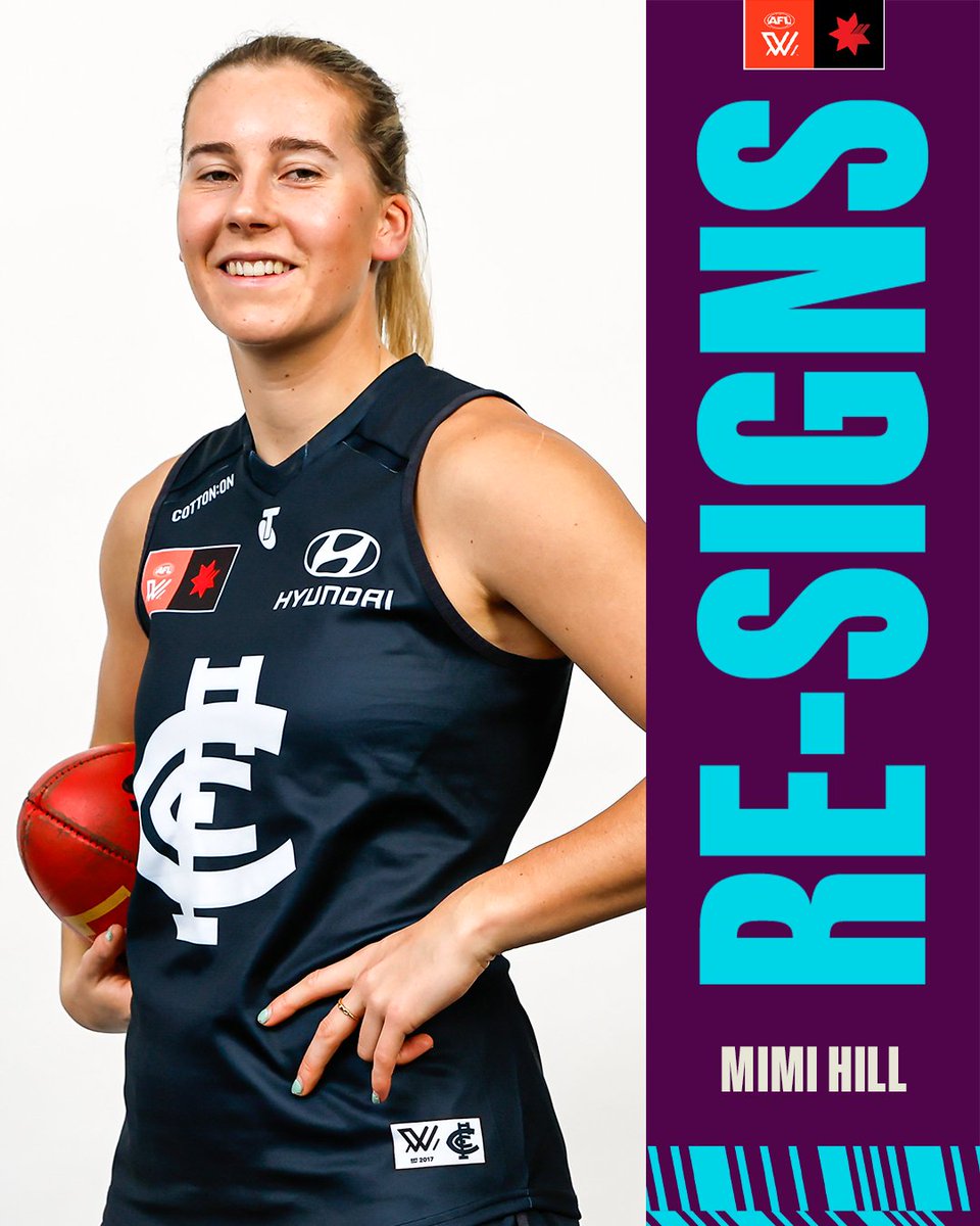 'It made things easier knowing this is where I want to be.' 💙 @carltonfc_w co-vice captain Mimi Hill has signed a three-year contract extension with the Blues until the end of 2027.