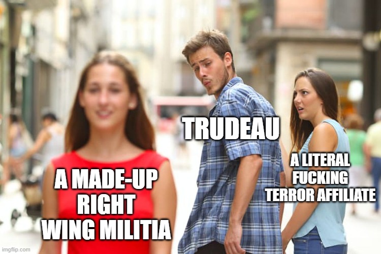 Samidoun, Diagolon and Trudeau: A cursory summary in meme form.