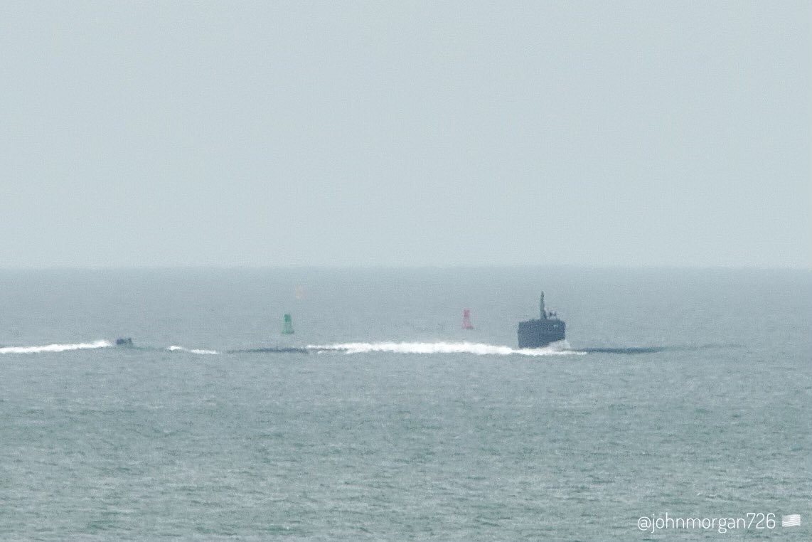 USS Helena (SSN 725) Los Angeles-class Flight II nuclear attack submarine leaving Norfolk, Virginia - April 30, 2024 #usshelena #ssn725 SRC: TW-@johnmorgan726