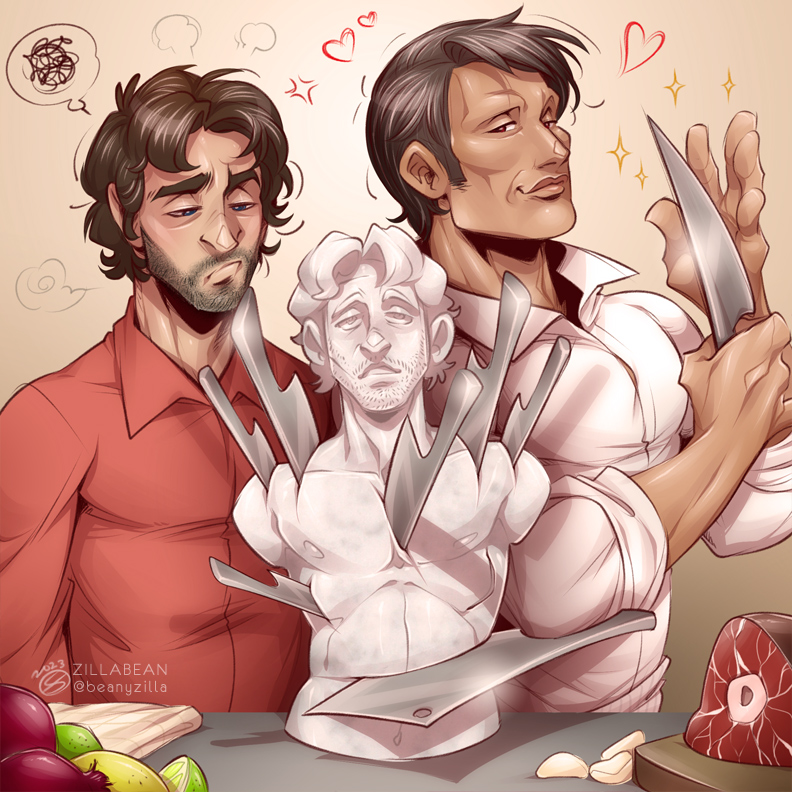 Hannibal got himself a nice new knife block that he loves very much! ❤️🔪❤️
