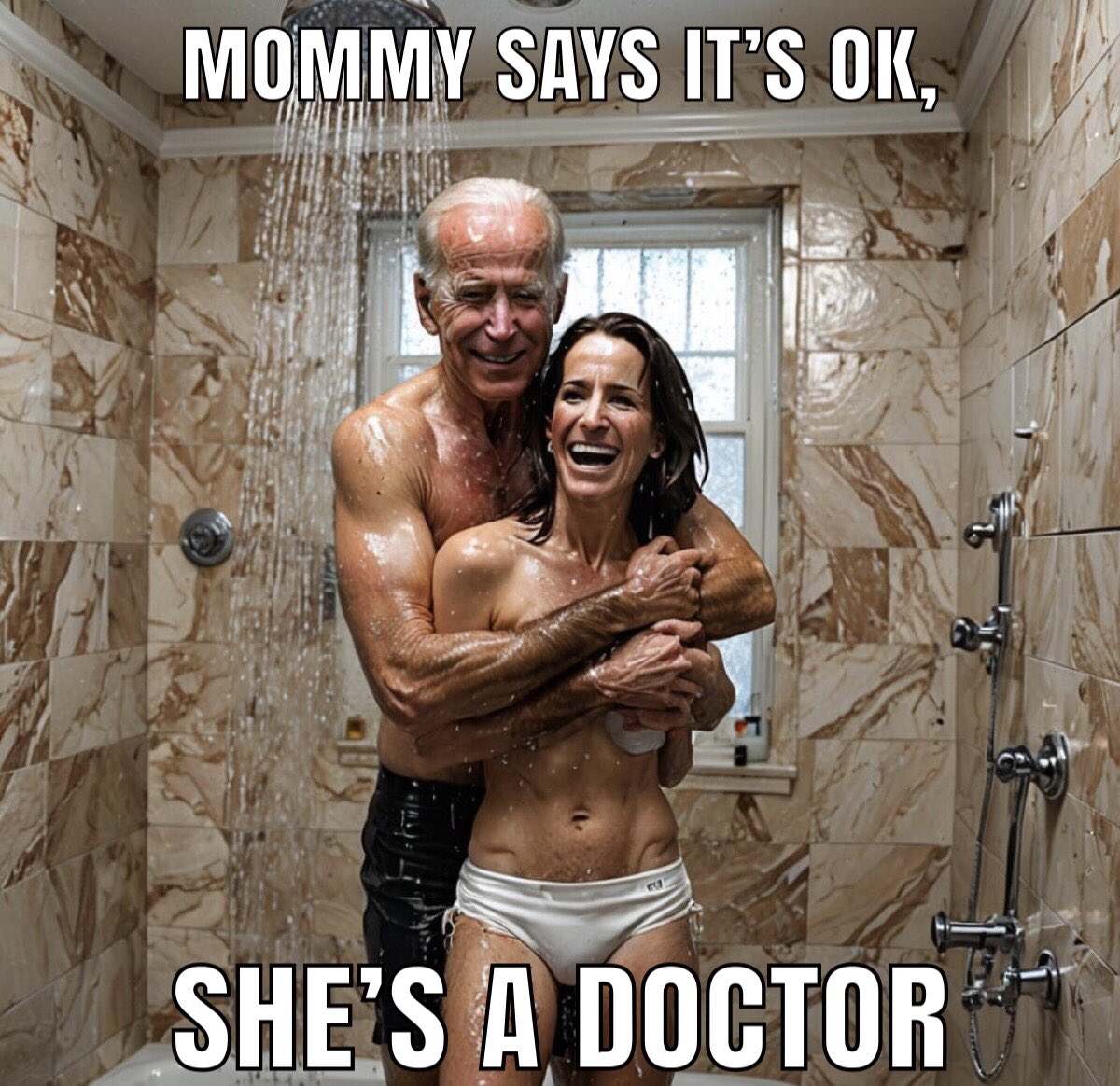 Mommy says it’s OK…she’s a doctor. #JoeBiden #JillBiden #AshleyBiden