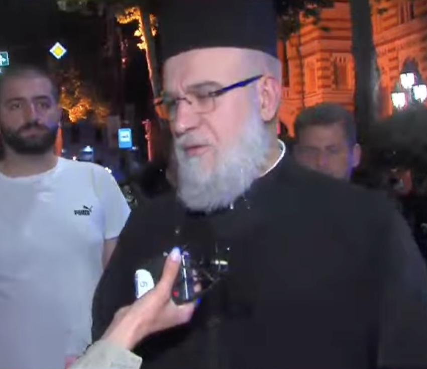 Bishop Zennon, member of the Holy Synod of the Orthodox Church, joined the protesters at Rustaveli avenue. His motivation is the tragedy of his uncle, Zurab Iarajuli, who was murdered in Abkhazia by Russian forces.