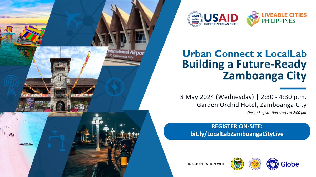 .@USAID, in partnership with @liveable_ph, is thrilled to announce the launch of Urban Connect x LocalLab in 9 cities across the 🇵🇭! 🌟 The 1st in this special series features @zambocitygovt. Register now to attend onsite at bit.ly/LocalLabZamboa…. #USAIDCDI #FutureReadyCities