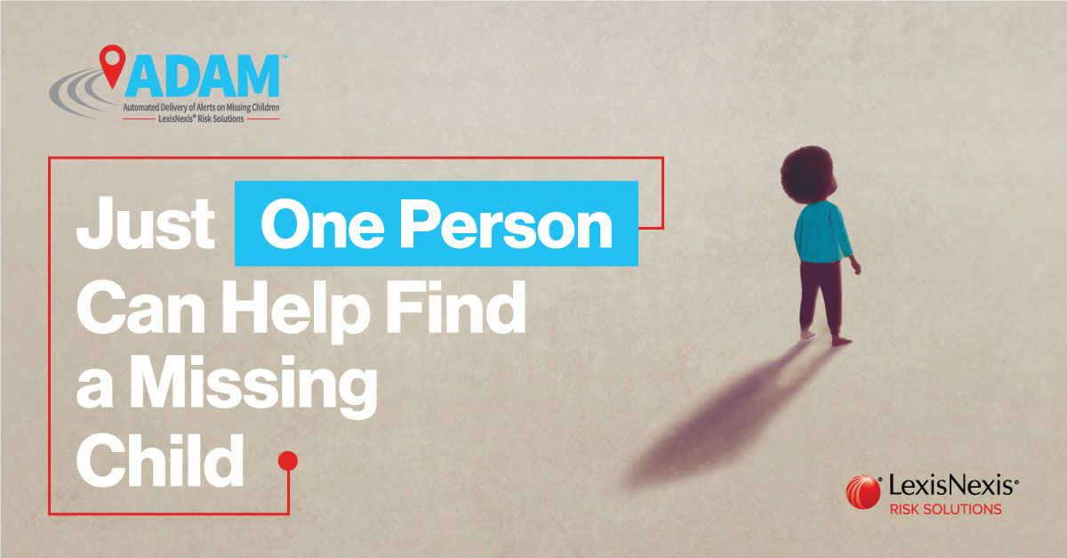 Just one person can help find a #missingchild. To learn more and sign up for alerts, please visit: adamprogram.com #ADAMProgram