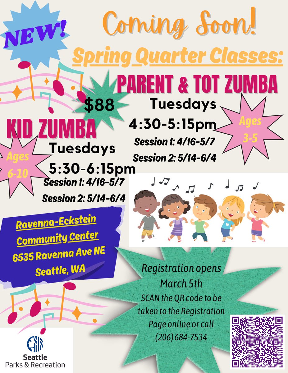 New session begins on May 14! You already love ZUMBA, why not share it with your kids? Ravenna-Eckstein CC is debuting Parent & Tot Zumba (age 3-5) and Kid Zumba (age 6-10) this spring! Registration is now open: brnw.ch/21wJkUz