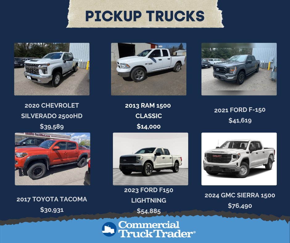 🛻 We have the perfect pickup truck waiting for you! Browse through our extensive range of listings at brnw.ch/21wJkUY ✨

#CommercialTruckTrader #TrucksForSale #PickupTrucksForSale