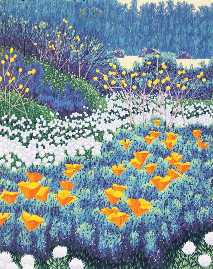 May Flowers by Gordon Louis Mortensen (reduction woodcut)