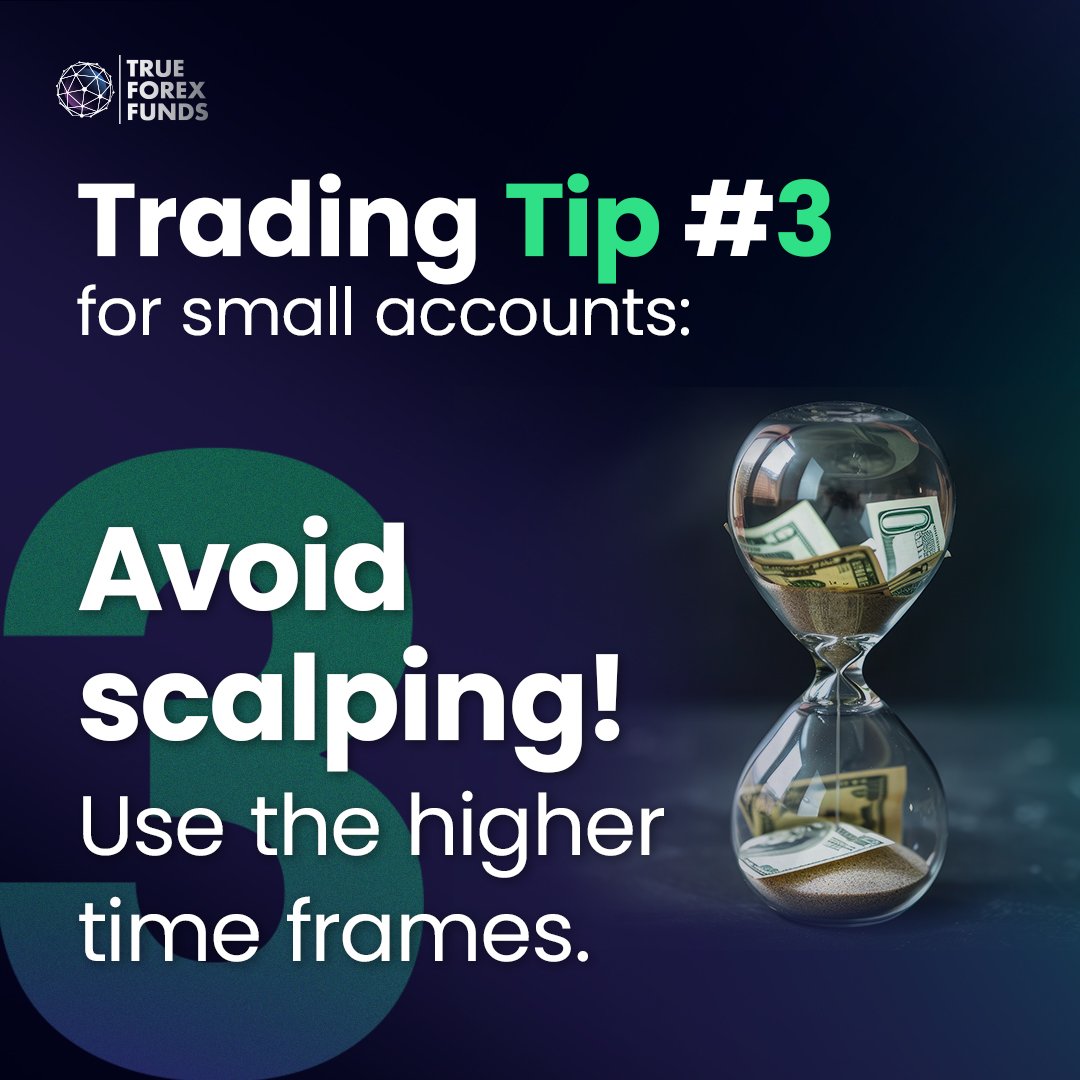 Understand the key of patience.👐  With a smaller account, don't rush into trades; allow them to develop over time.⌛ 📊 
Start your trading career: bit.ly/4afkw77

#trueforexfunds #forextrading #tradingtips #tipsandtricks #tradingstrategy #smallaccounttrading