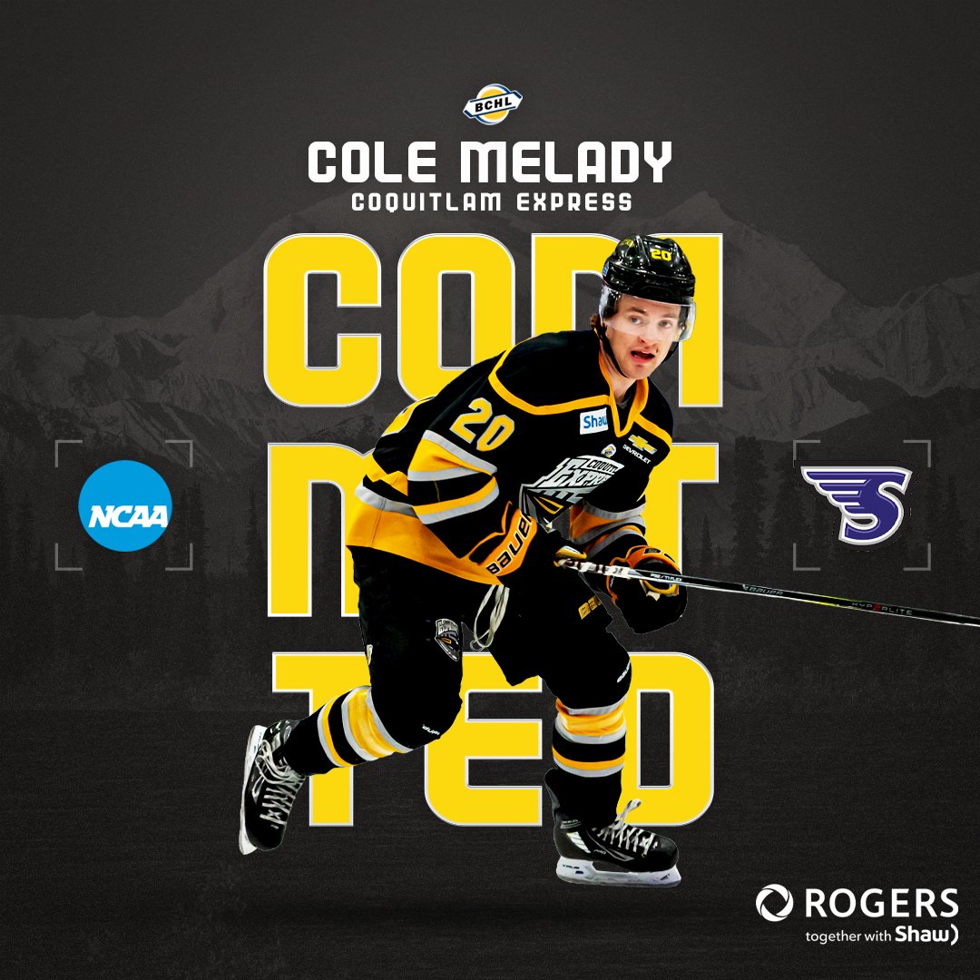 Congrats to Coquitlam Express F Cole Melady on his commitment to Stonehill College! #ModernHockey | @Rogers 📸 Island Images