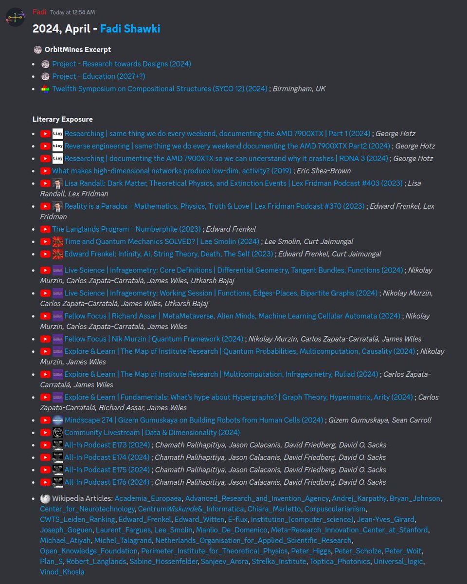 Fadi Shawki (@_fadishawki) on Twitter photo 2024, April - A monthly excerpt of my Literary Exposure.
See <a href="/OrbitMines/">OrbitMines</a> ' Community Discord: discord.orbitmines.com, for more information on my projects. 2024, April - A monthly excerpt of my Literary Exposure.
See <a href="/OrbitMines/">OrbitMines</a> ' Community Discord: discord.orbitmines.com, for more information on my projects.
