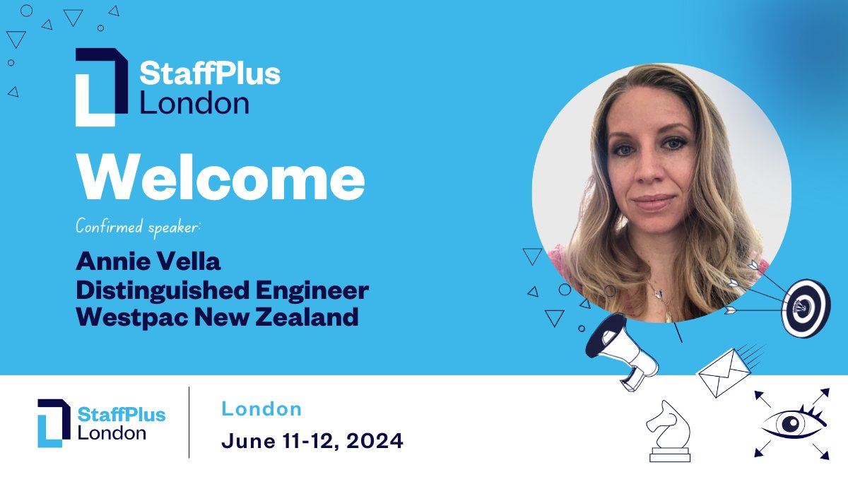 Annie Vella, Distinguished Engineer at Westpac New Zealand, will be at #StaffPlusLondon with her talk ‘Deming's wisdom for staff+ engineers: A modern take on timeless principles.’ Find out more here: @codefrenzy bit.ly/3JBtkJo