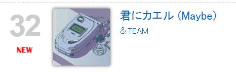 [INFO 05/01/24]

&TEAM’s '君にカエル (Maybe)' enters at rank #32 on DWANGO JAPAN SINGLE DAILY Ranking (PC version) (04/29/24).

#君にカエル_Maybe #andTEAM 
#五月雨_Samidare @andTEAMofficial  @andTEAM_members