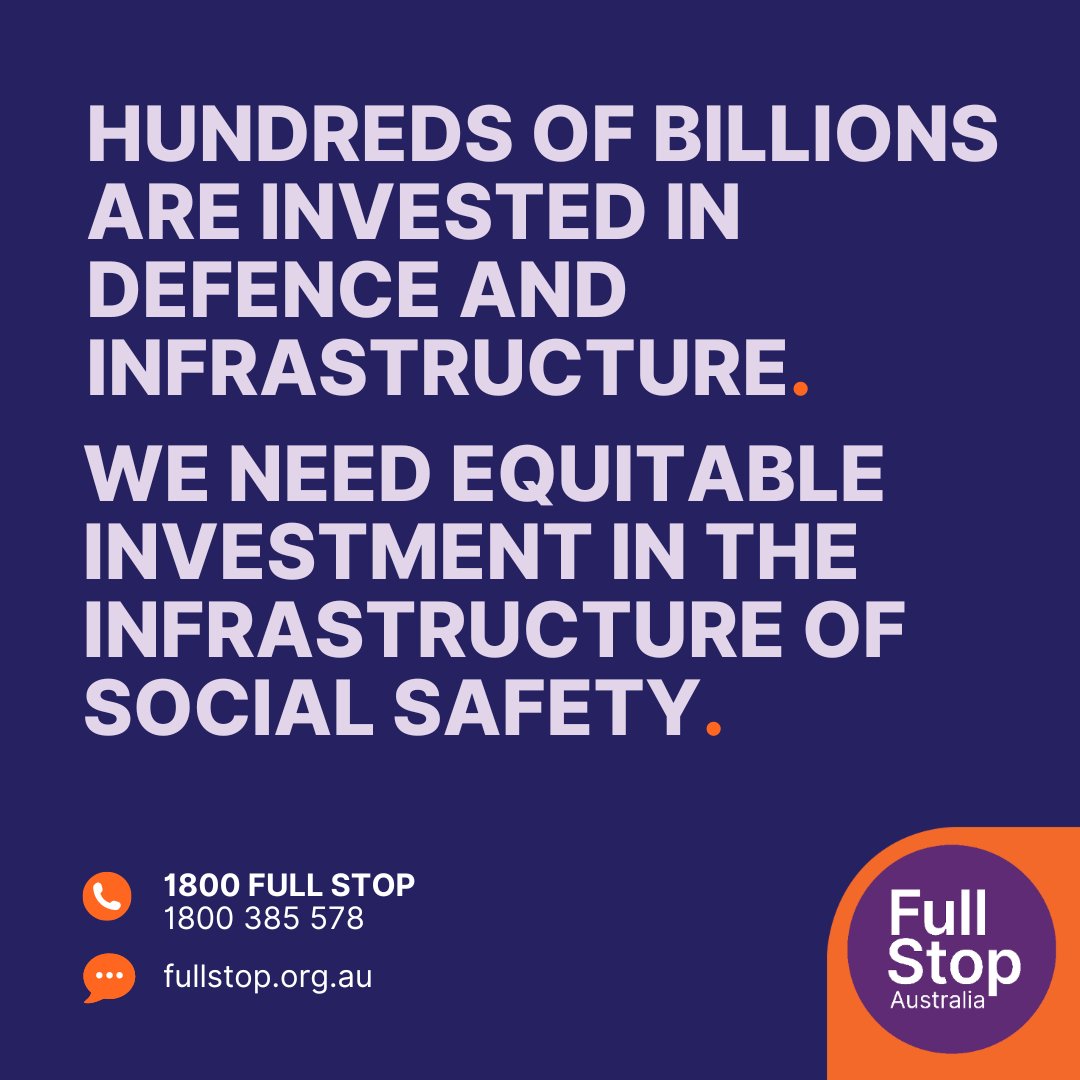 Social safety infrastructure includes anything that aims to put a full stop to sexual, domestic and family violence. Gender-based violence is preventable, this is the national emergency of our time. The time for action is now.