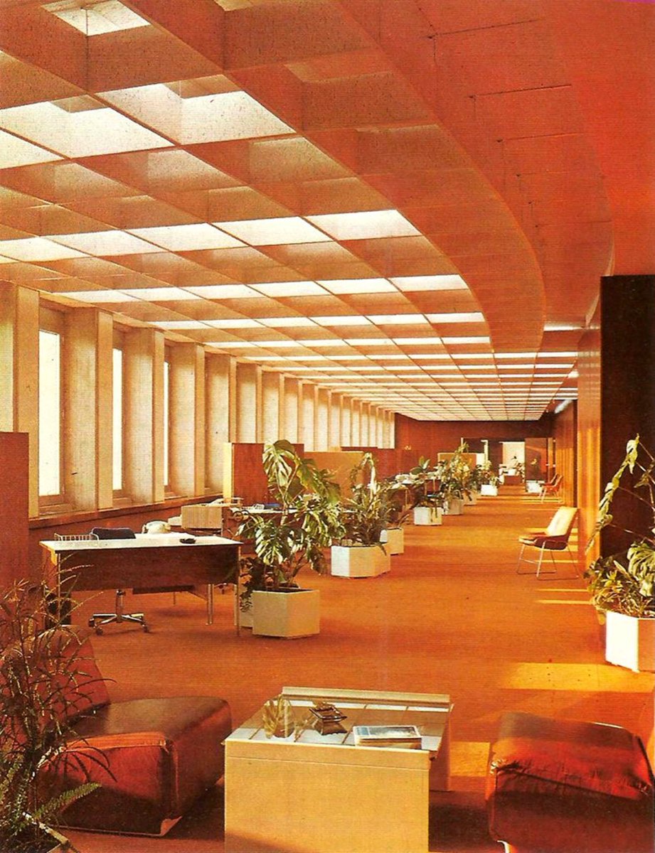 Corporate offices in the 1970’s were a whole vibe