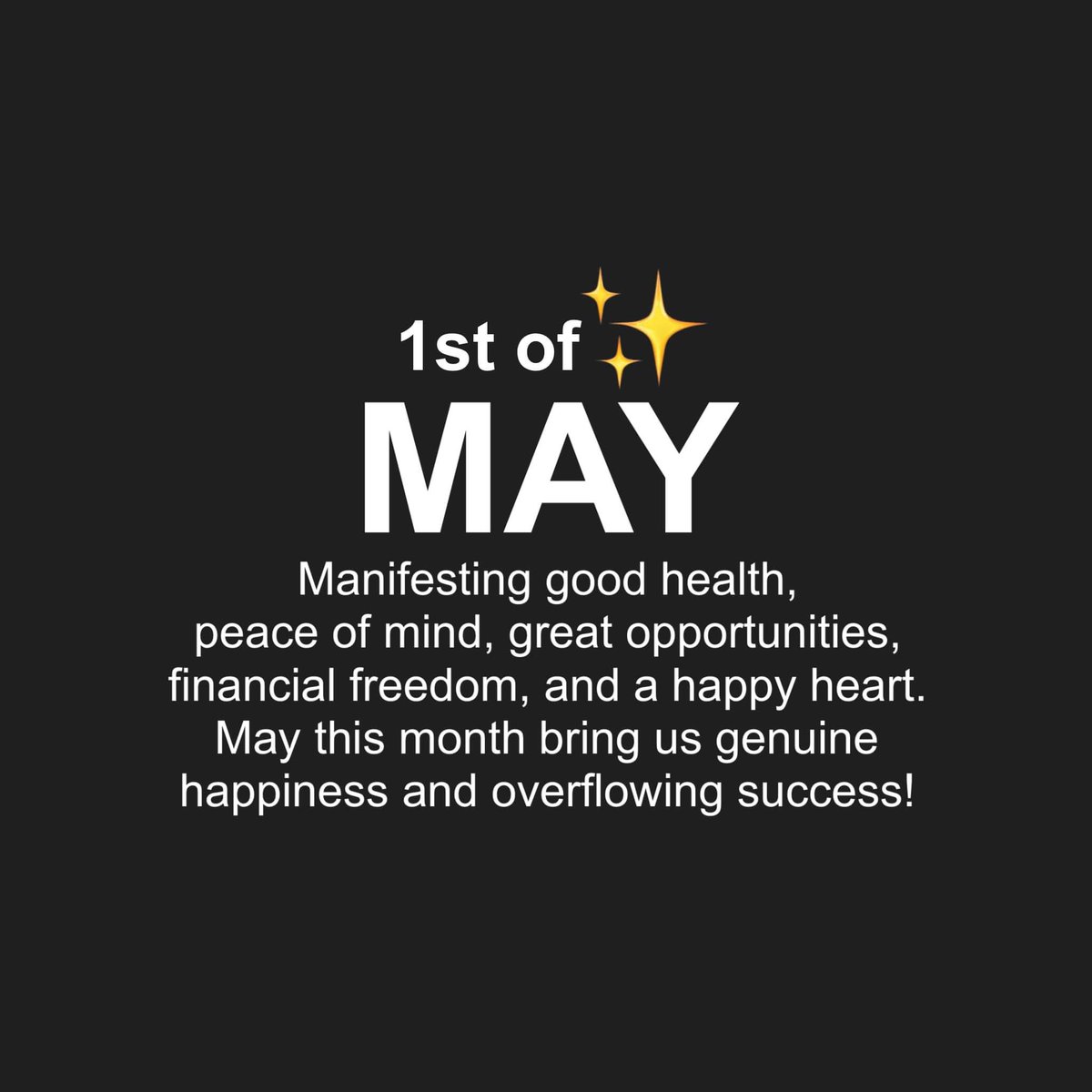 Hello, May! Today is the 1st day of May, may God grant your wishes and heart desires this new month and beyond.
