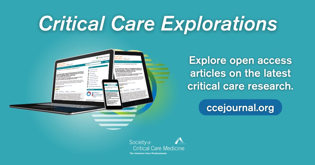 Read the latest #openaccess articles on cardiac arrest, clinical research in the ICU, the impact of ransomware cyberattacks, and more in this month's Critical Care Explorations compendium: ccejournal.org #SCCMSoMe