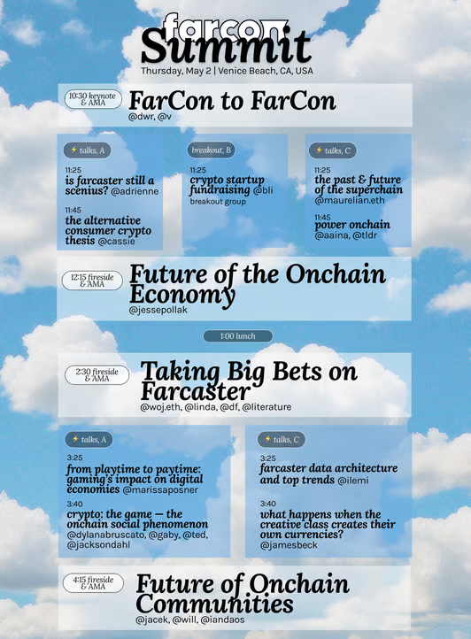 For the closing talk at Farcon, we'll dive into the future of on-chain communities alongside <a href="/WillPapper/">Will Papper ✺</a> and <a href="/ianDAOs/">ian //</a>.