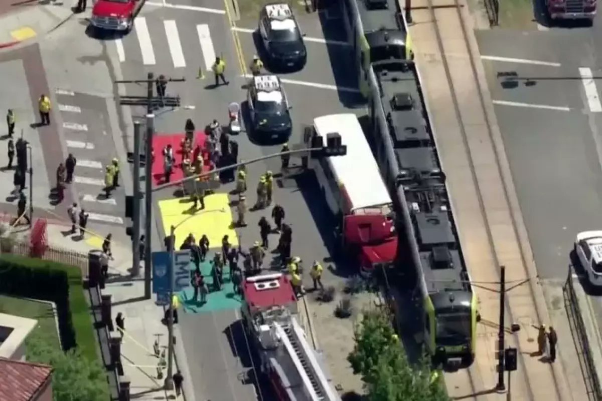 LATEST: LA Metro and USC bus collide near Exposition Park. Over 50 injured. Metro E Line service disrupted. Temporary buses deployed. Investigation underway, led by LAPD.