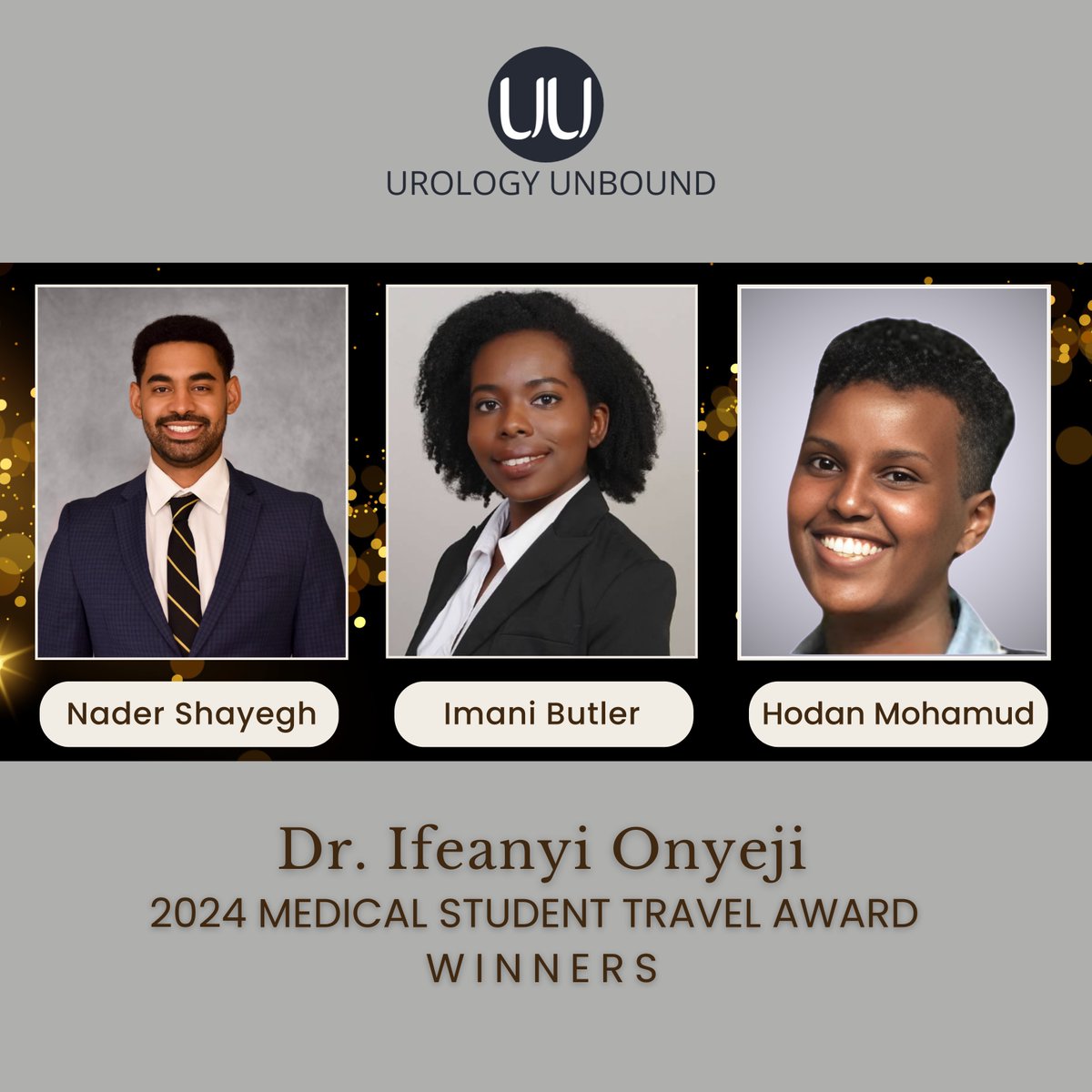 🎉Congrats to the 2024 Dr. Ifeanyi Onyeji Medical Student Travel Award winners! Empowering underrepresented med students to share their research at #AUA24 in San Antonio, Texas! Best of luck with your presentation🌟 @AmerUrological @rfrankjones_uro