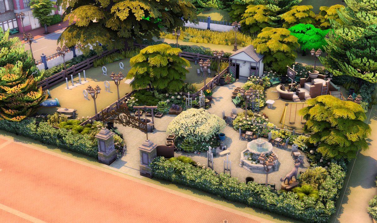 Brindleton Bay Park🐶 Wanted to work on my save file a little so I made this park🤍 There will not be a speed build for this but hope that's ok Gallery - Asimsa04 #ShowUsYourBuilds #TheSims4 #TheSims @TheSims @SimsCreatorsCom