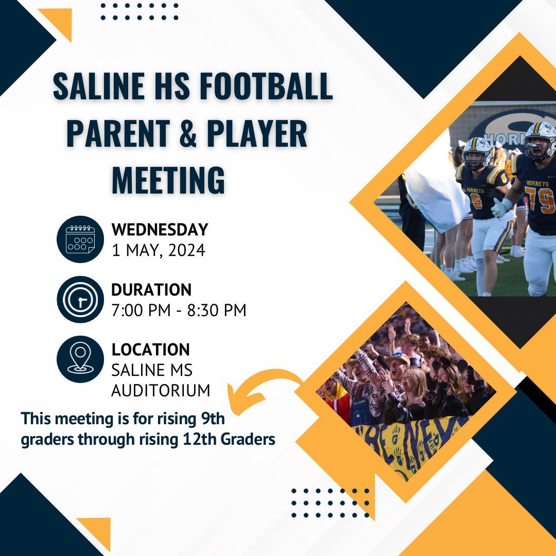 Looking forward to seeing all incoming 9th-12th graders and their parents tomorrow night!! #GoHornets