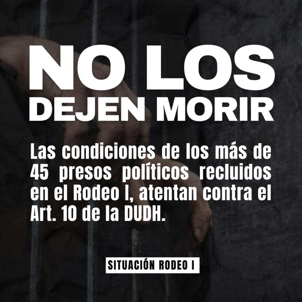 Imagínate vivir en aislamiento, con una alimentación restringida y sin contacto físico con tus seres queridos. Esta es la realidad de los presos políticos en el Rodeo I. ¡Ningún ser humano merece ser tratado de esta manera; exigimos justicia y libertad! #NoLosDejenMorir