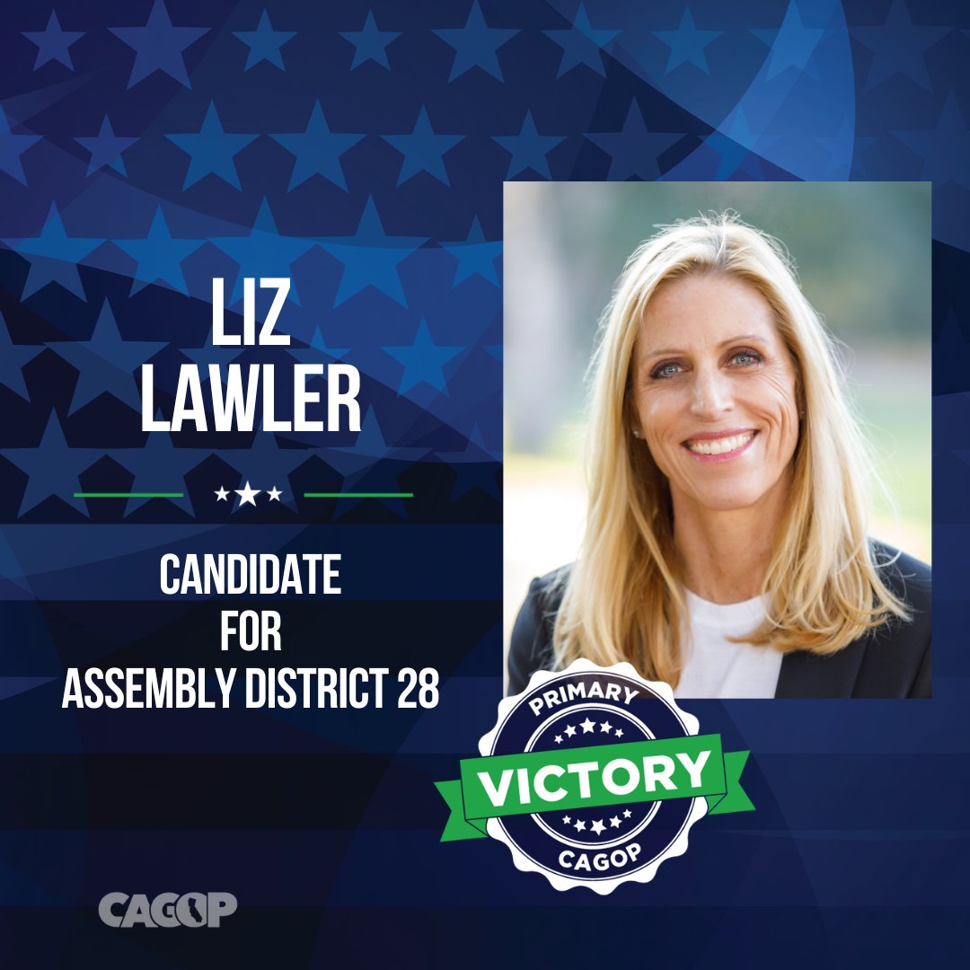 CAGOP congratulates Liz Lawler advancing in #AD28