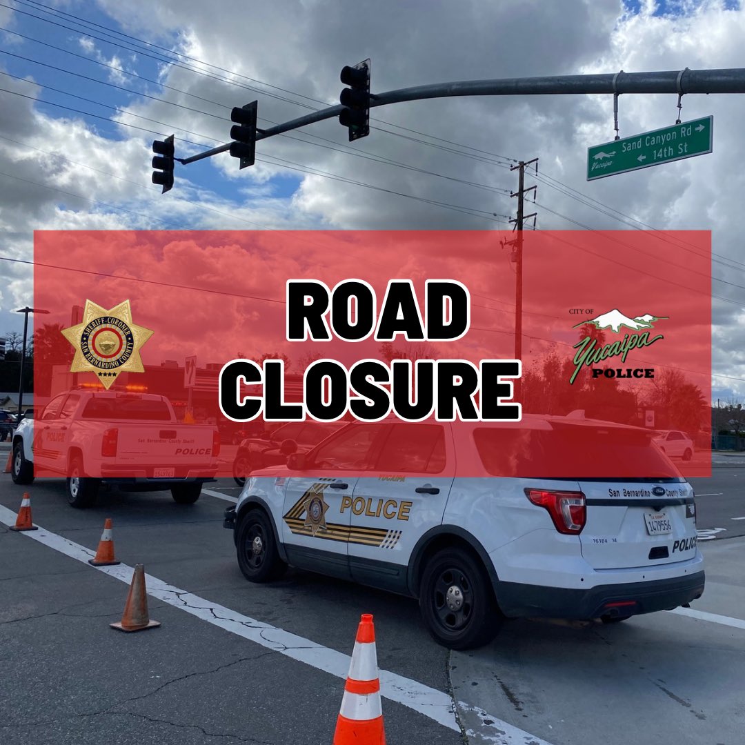 Please be advised Yucaipa Blvd is currently closed at 16th street and 17th street due to a traffic collision. The roadway will be closed for an unknown amount of time, please use alternate routes. 
Once roadway is open we will advise. 

Thank you for your patience.