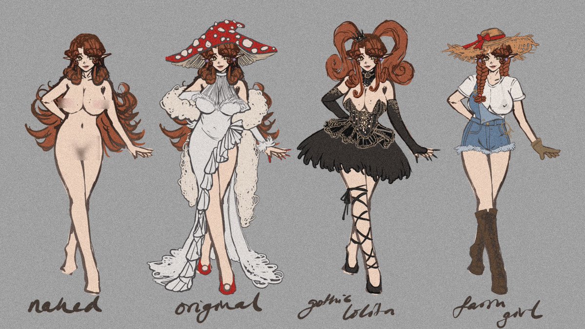 OC - Outfit designs! 🍄 #Artists #commisionsopen