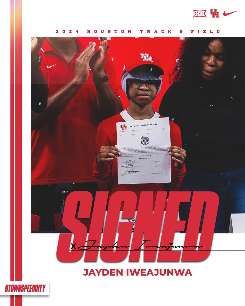 UHCougarTF's tweet image. Got ourselves a good one! 🌟👏

Welcome to #HTownSpeedCity, Jayden!

#HTownSpeedCity x @GoTeamIMPACT