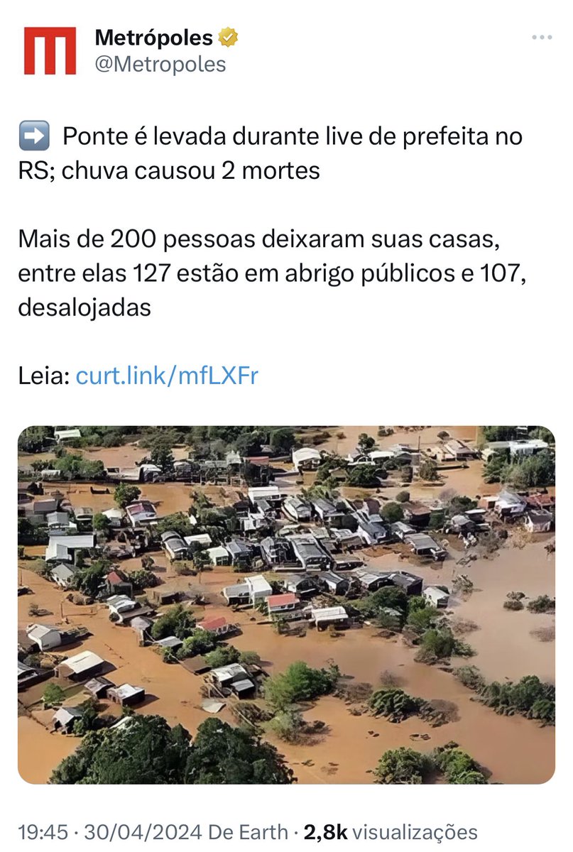 Mais uma tragédia no RS. Que Deus tenha piedade dos que foram atingidos! 🙏🏻😢