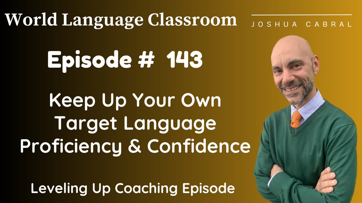 If you’re not a native speaker, how do you maintain your proficiency and confidence in speaking the language that you teach? This is a leveling up coaching episode and we take on this topic. #wlclassroompodcast @MmeCarbonneau 🎧➡️ podfollow.com/world-language…