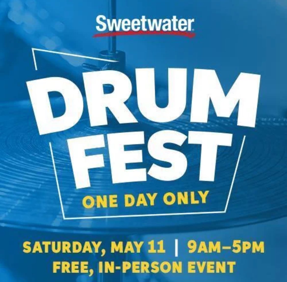 Repost from @SABIAN_Cymbals **************** We can’t wait to be part of @SweetwaterSound DrumFest this May 11! Meet Brian Frasier-Moore with his new 22” HHX BFMWORLD Ride (Brian Frasier-Moore), Queen Cora Coleman (@iamqueencora), Ray Luzier (@rayluzierkorn), and many more.…