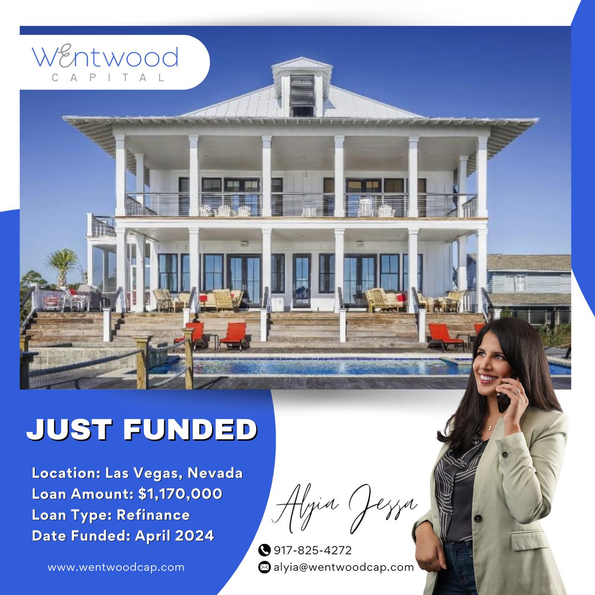 Another exciting milestone achieved! 

Thrilled to announce the successful closing of a $1,170,000 refinance loan in vibrant Las Vegas.

#hardmoneylending #realestate #justfunded #balancesheetlender #refinance #privatelending #cashoutrefi #hardmoneylenders #wentwoodcapital