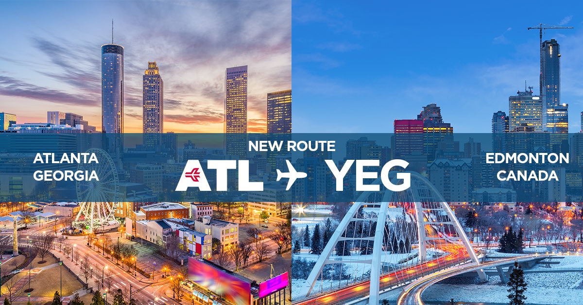 More direct flights, more destinations! We’re thrilled to welcome @WestJet’s new daily non-stop flight from Edmonton to ATL. This route enhances our network, offering more convenient travel options from the world’s busiest airport. Ready to explore? #FlyATL #TravelMore #GlobalHub