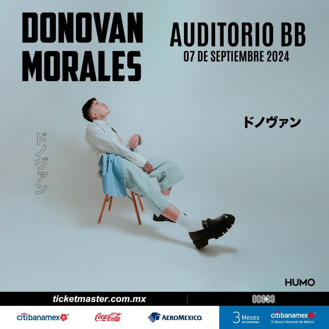 #concierto // @donovanmorales_ se presentará este 7 de septiembre en el @auditoriobb 🩶
 Compra tus boletos por #ticketmaster 🎫🎫🎫