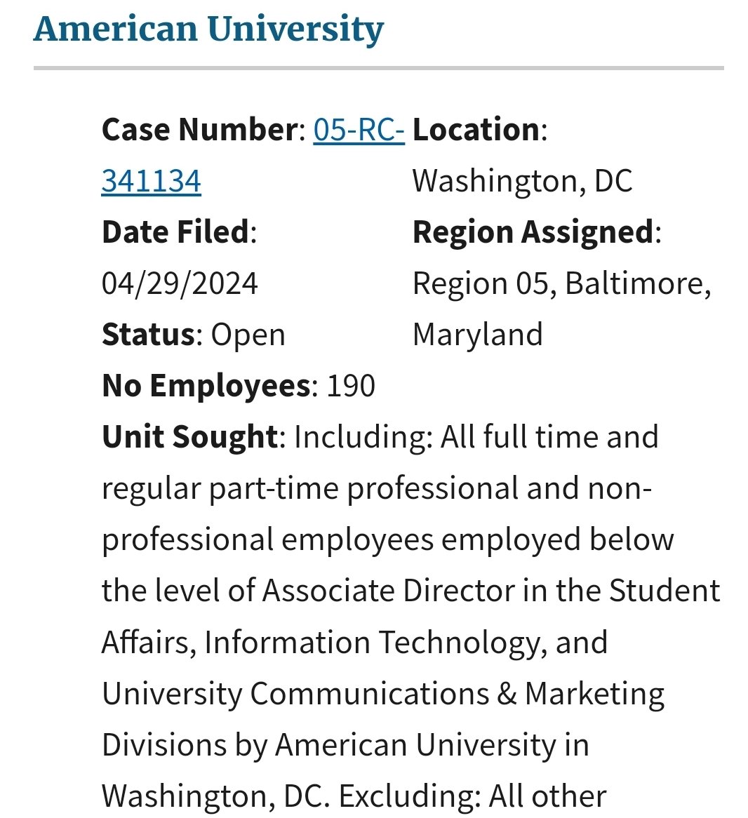 NEW: 190 staff at American Univeristy are unionizing with @SEIU @SEIULocal500.