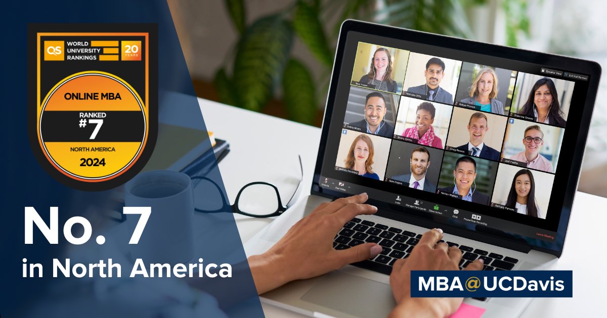 It's a great time to be an Aggie! UC Davis Online MBA ranks No. 7 in North America and No. 13 globally by QS  @TopMBA 🌎 @UofCalifornia’s first and only #OnlineMBA.

Read more: bit.ly/4dexGE1

#UCDavisMBA #GoAgs