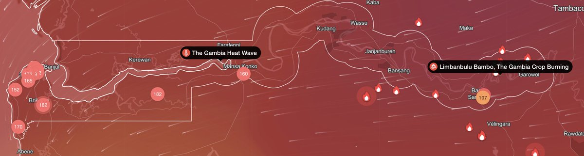 There is a heat wave taking place in #Gambia. Protect yourself from heat waves and poor air quality and follow health recommendations. See more here: redcross.org/get-help/how-t… 

#Gambia #AirQuality