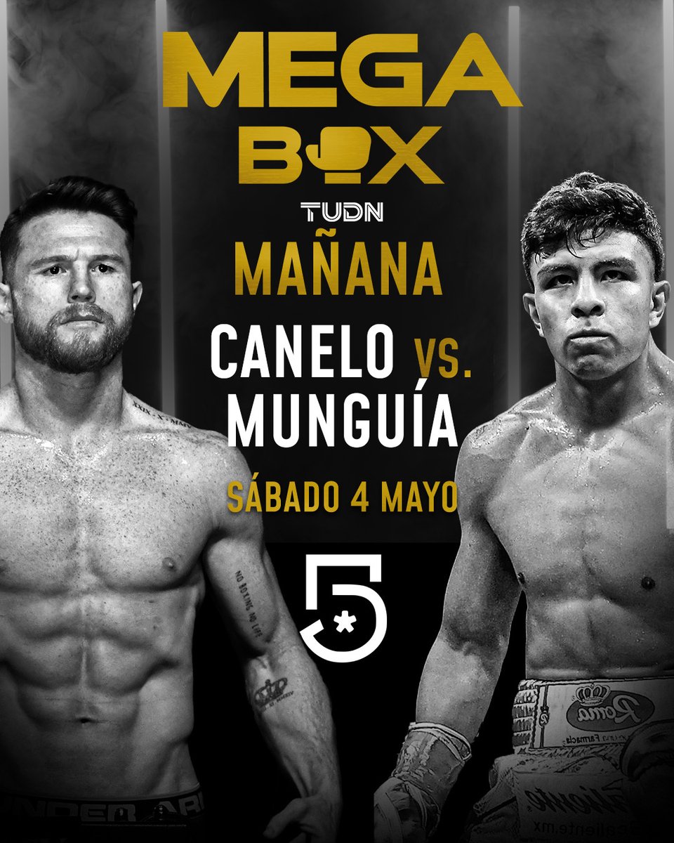 El primer rival ¡Y el más complicado!🔜💣💯 @Canelo y Munguía suben a la báscula💪🏻👊🏻🤯¡HAY TIRO! Dos mexicanos: Noche épica😎👇🏻 🥊#MegaBox de @MiCanal5🥊 🥊4 de mayo🥊 ⭐¡ES MAÑANA!⭐