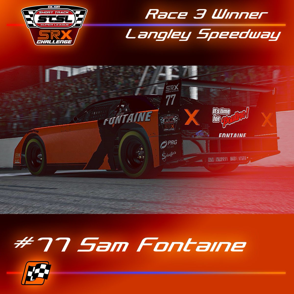 Fontaine wins it at Langley Speedway! Smaller field tonight but still tons of action throughout the field. The track was tricky and it showed early with multiple  wrecks. Check out Extreme Sim TV for the replay of the race!

#simracing #shorttrack #GLSR #league