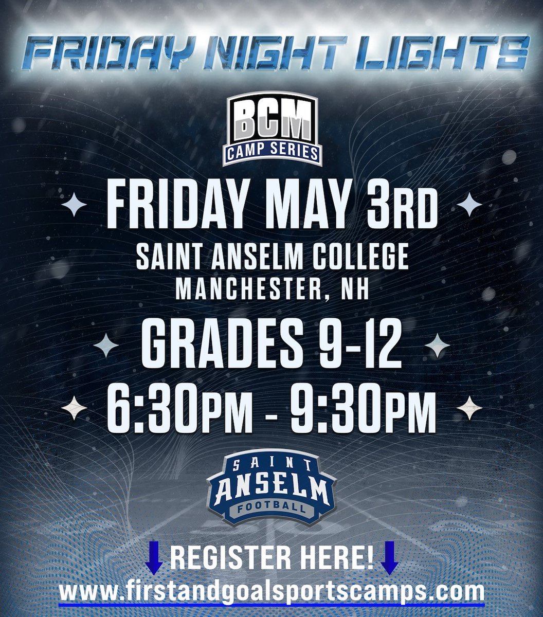 Instead of going 'On the Road' in New England, we are bringing the talent to Grappone Stadium for a one night audition under the lights. We are just days away from putting competition and skill to the test. That's the #BCM way. firstandgoalsportscamps.com