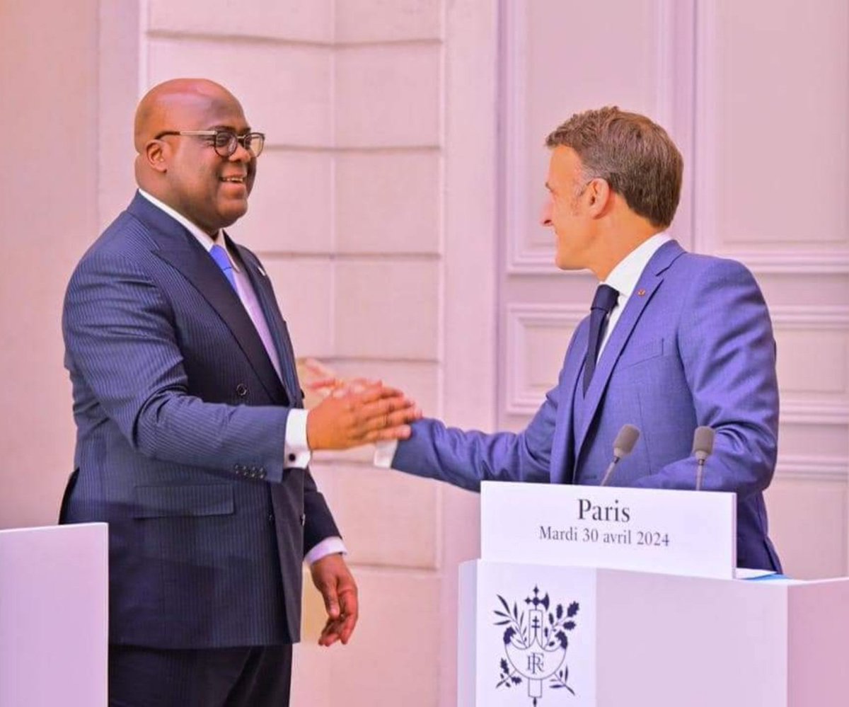Qu'on le veuille ou non, la diplomatie active de <a href="/fatshi13/">Félix A. Tshisekedi</a> portent ses fruits. Ce 30-04-2024, la #RDC et la #France viennent de dissiper leurs divergences.
Le discours d' <a href="/EmmanuelMacron/">Emmanuel Macron</a> influencera à coup sûr, la position des occidentaux concernant la guerre à l'Est de la RDC !
