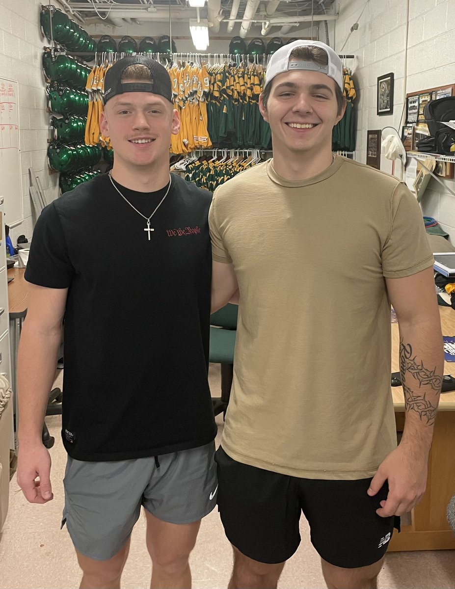 Appreciate having @FBvikingstrong alumni Riley Kotch & Brendan Hartley back in the building.  💪🏽🏈#traditionneverdies #viking4life