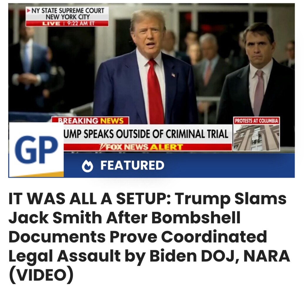 #JackSmith  #TrumpSetUp  #TrumpTrials #TrumpIsInnocent  #GodBlessPresidentTrump  #GodBlessAmerica  #DemocratsareEvil  #DemocratsCheat  #IStandWithPresidentTrump  #Trump2024AmericaFirst #TRUMP2024ToSaveAmerica #trump2024wethepeople