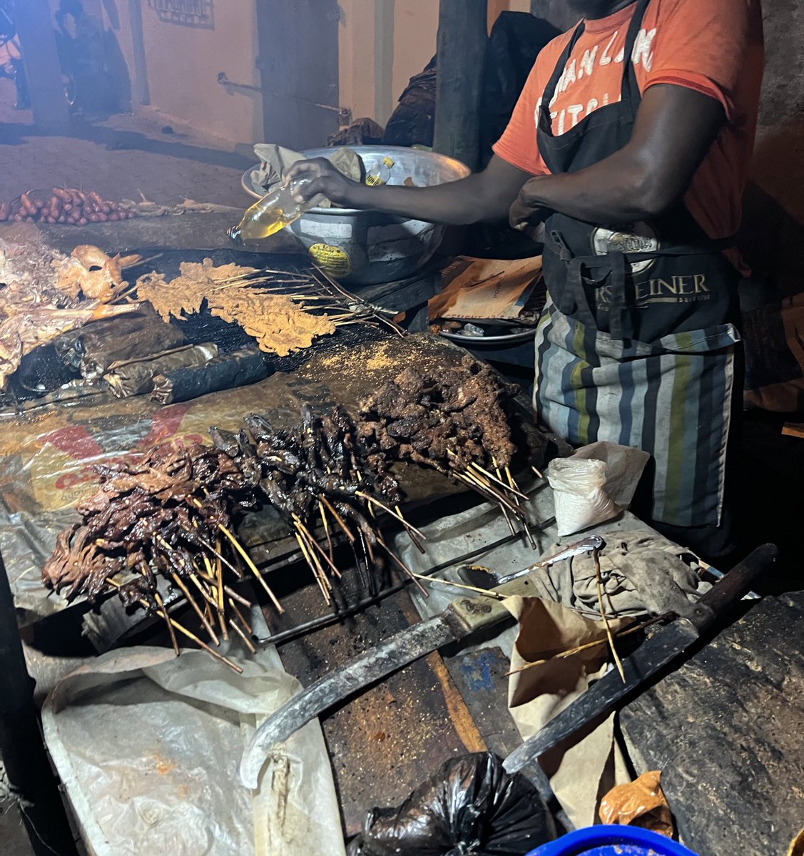 The suya man I met in Lome tonight, from Sokoto State in Nigeria, has been living in Togo since 1991.