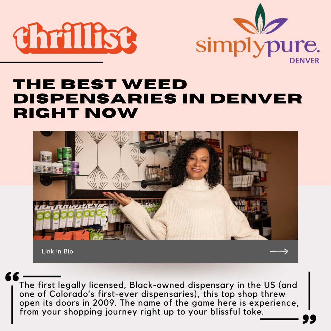 Big thanks to Thrillist for featuring us in your article! At our shop, we prioritize an educational, unique, and friendly consumer experience. ❤️ Discover why we’re among the top shops in Denver for yourself! 🛍️🍃 Read more: thrillist.com/amphtml/lifest… #blackowned #womenowned