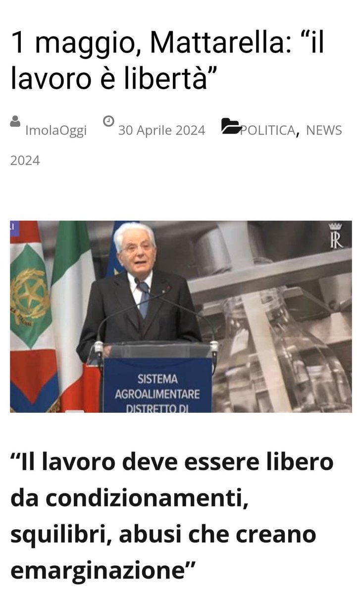 L'HA DETTO VERAMENTE. Eppure poco tempo fa fu adottato un becero strumento chiamato ' Green Pass' il quale EMARGINAVA una parte dei cittadini impedendogli di LAVORARE nel caso non avessero eseguito un trattamento sanitario, oltre che dannoso,totalmente inutile.