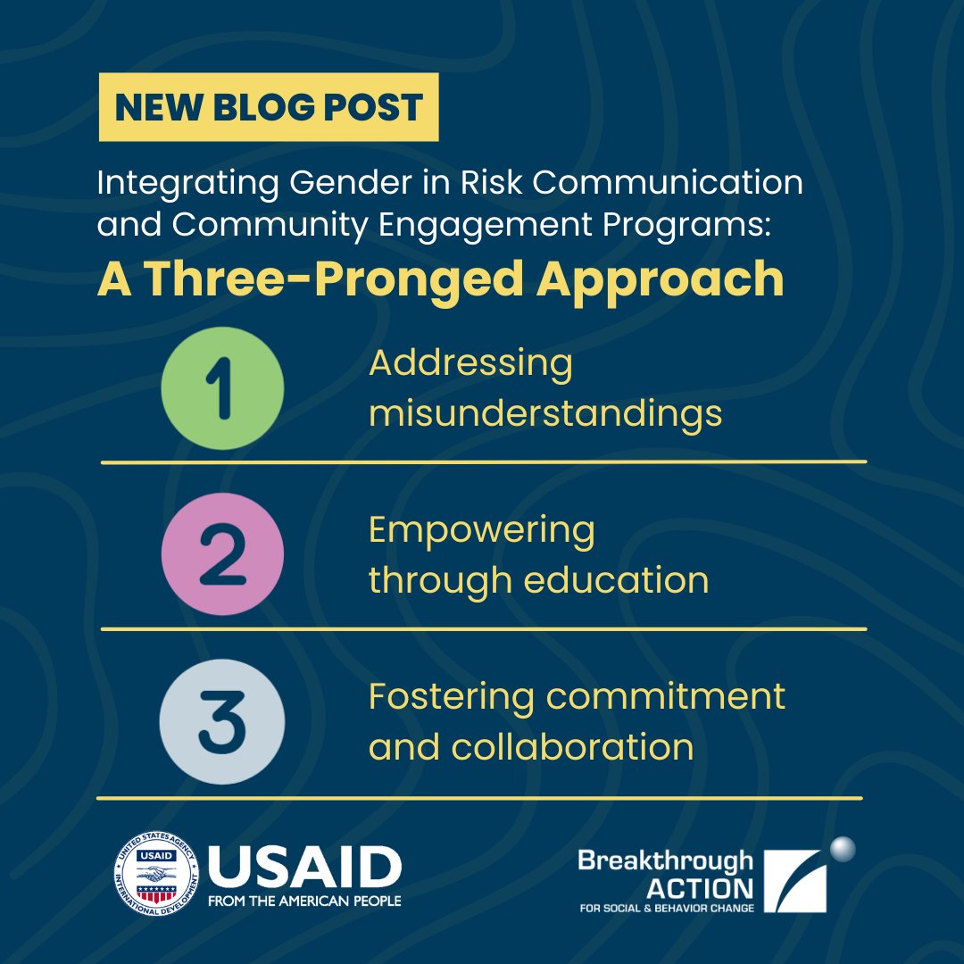 🇬🇳 Discover how we are integrating #gender into risk communication and community engagement activities in #Guinea, leading to more effective and inclusive health responses. Our new blog post provides an in-depth look at our three-pronged approach: bit.ly/4a3lVxc @USAID